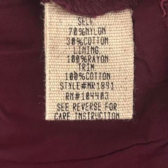 Moon River wine Lace-Up Ruffle Mini Shorts – Boho Romance whimsygoth S NWT - Picture 6 of 6